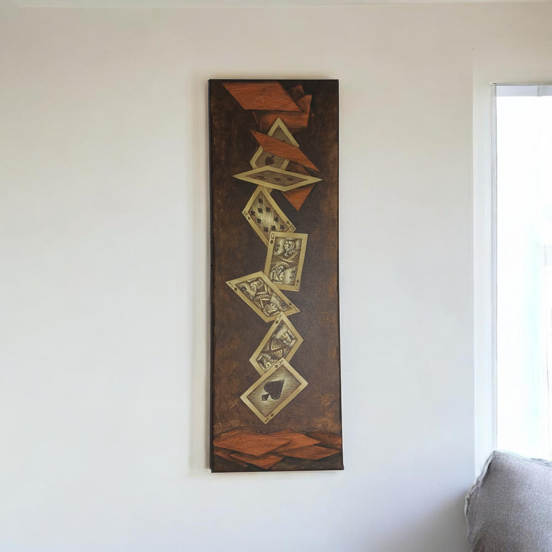 Tablou cărți de joc - arte vizuale și accesorii  - picturi - pictură acrilică - Artynos.ro