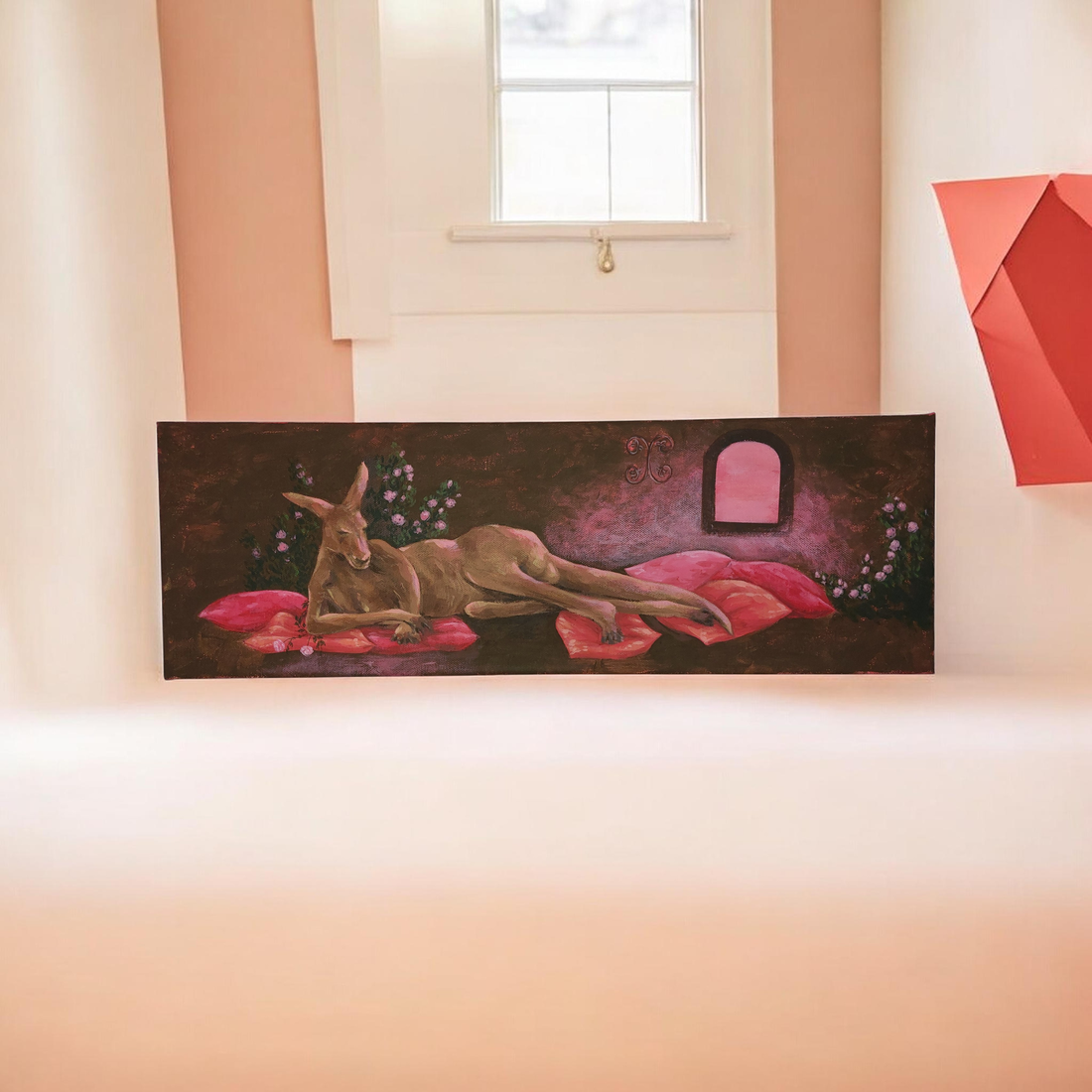 Tablou cu cangur - arte vizuale și accesorii  - picturi - pictură acrilică - Artynos.ro