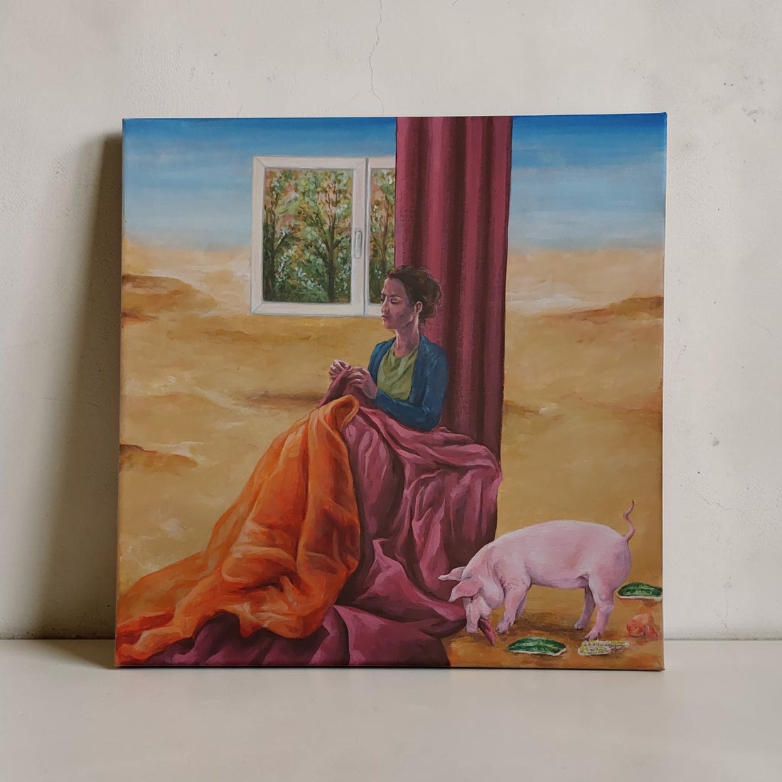 Tablou Nature vs Consumerism  - arte vizuale și accesorii  - picturi - pictură acrilică - Artynos.ro
