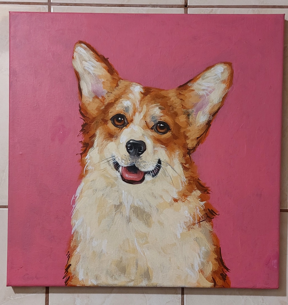 Corgi3 - arte vizuale și accesorii  - picturi - pictură acrilică - Artynos.ro