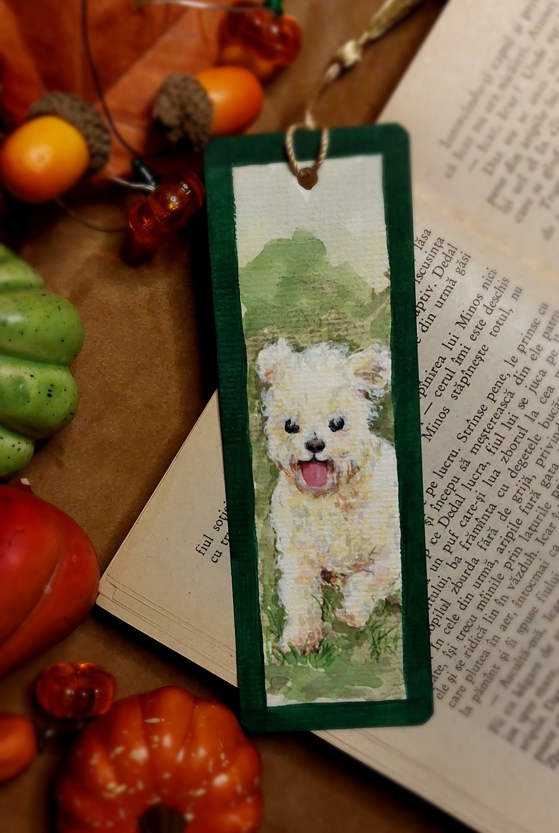 Semn de carte handmade- catel - cărți și creații cu tematică muzicală, cadouri - semn de carte - Artynos.ro