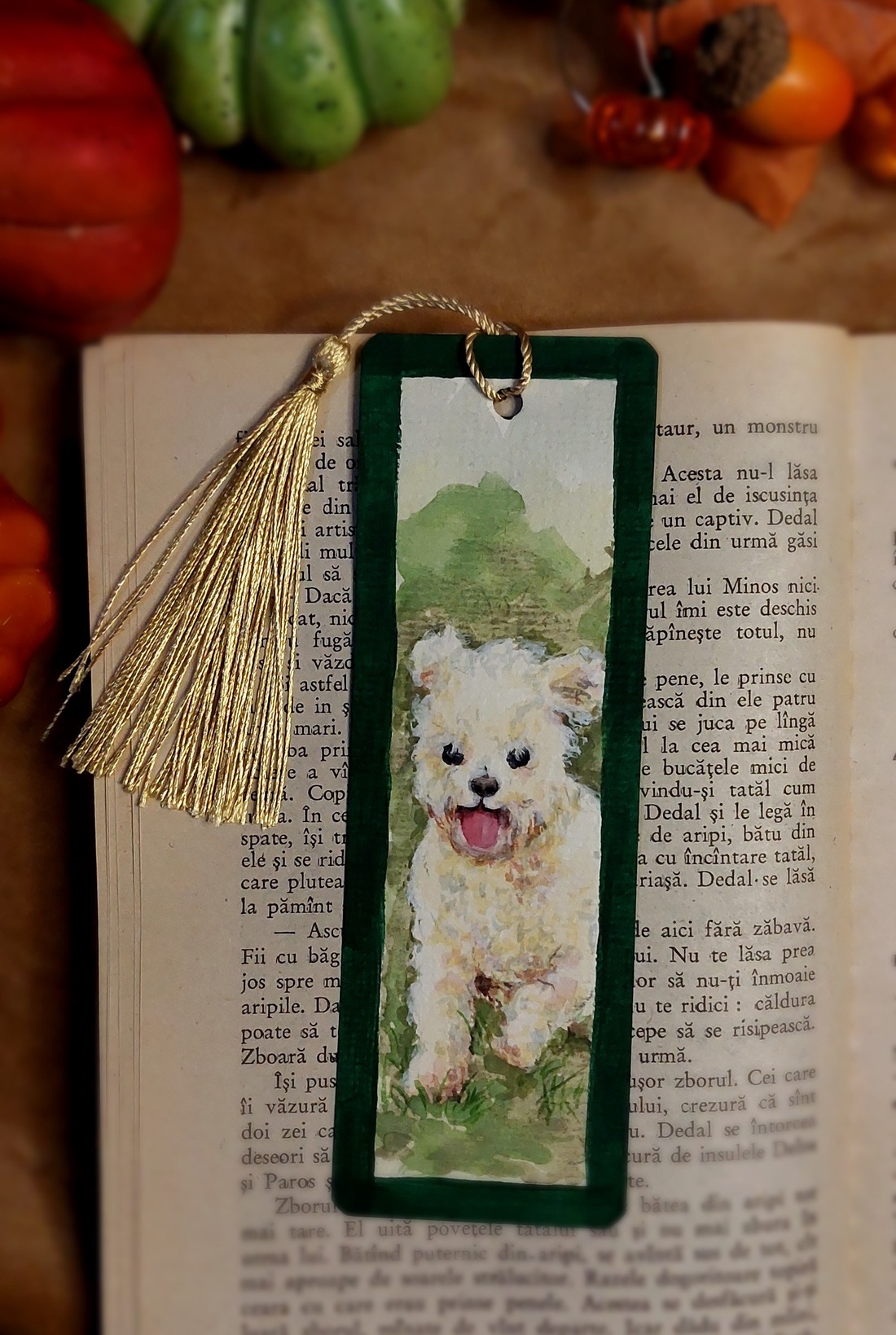 Semn de carte handmade- catel - cărți și creații cu tematică muzicală, cadouri - semn de carte - Artynos.ro