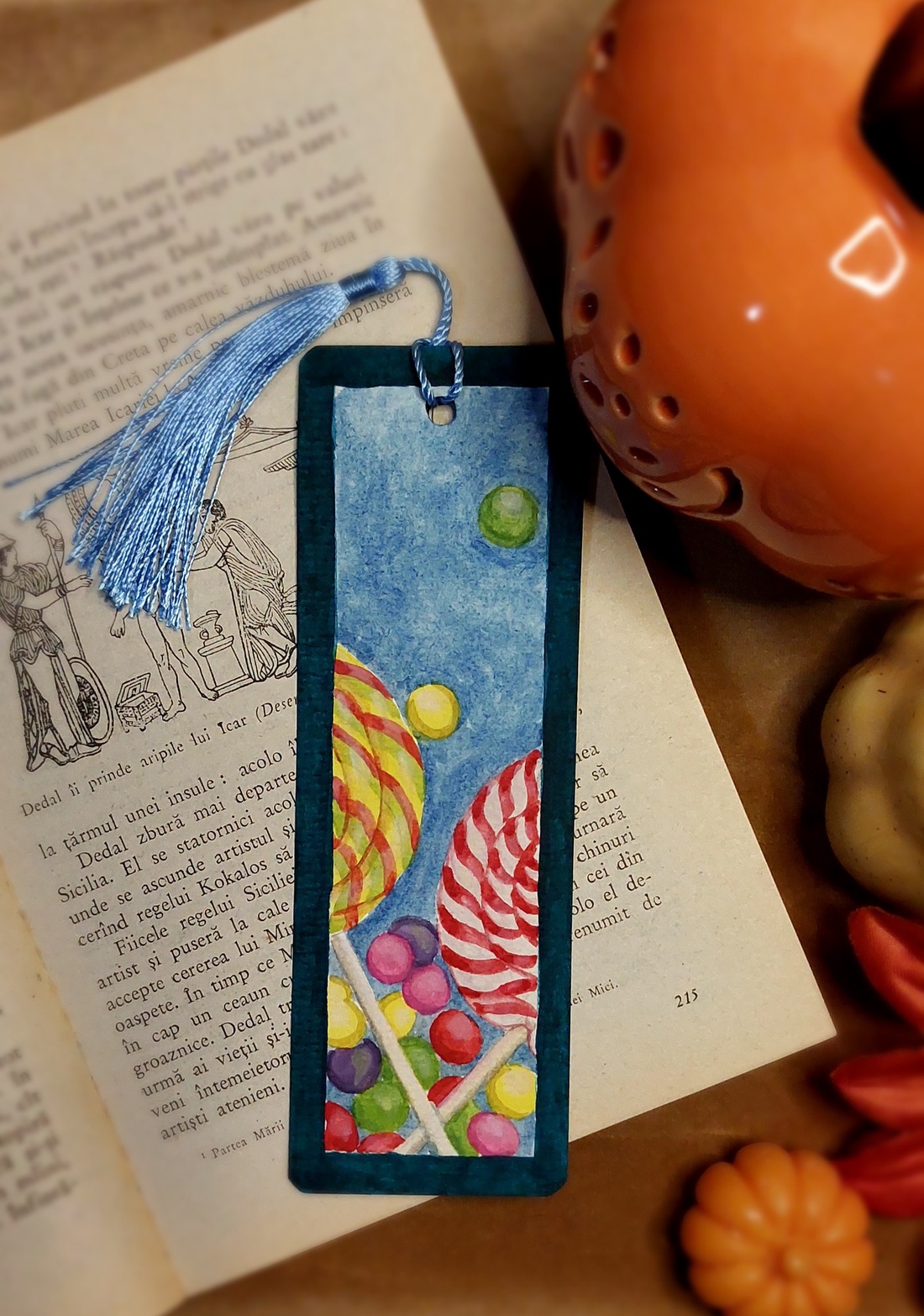 Semn de carte handmade- dulciuri - cărți și creații cu tematică muzicală, cadouri - semn de carte - Artynos.ro