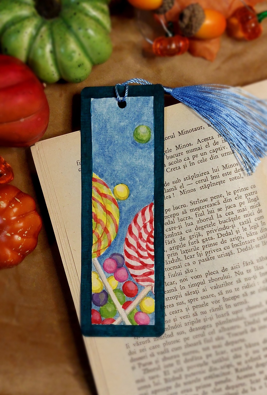 Semn de carte handmade- dulciuri - cărți și creații cu tematică muzicală, cadouri - semn de carte - Artynos.ro