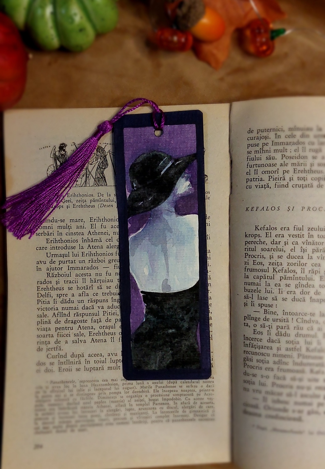 Semn de carte handmade - mystery woman2 - cărți și creații cu tematică muzicală, cadouri - semn de carte - Artynos.ro