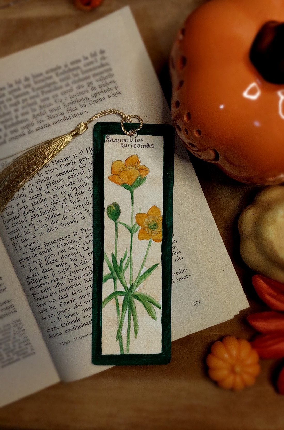 Semn de carte handmade-botanical - cărți și creații cu tematică muzicală, cadouri - semn de carte - Artynos.ro