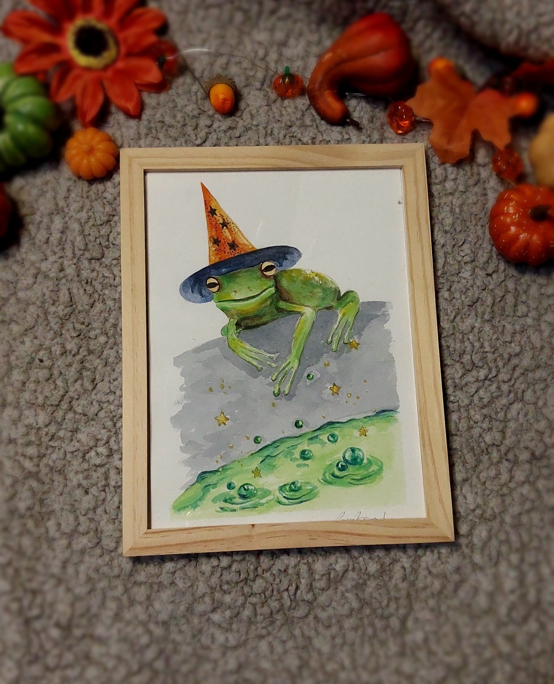 Ilustratie pentru copii- broasca vrajitoare - arte vizuale și accesorii  - grafică, ilustrație - alte desene - Artynos.ro