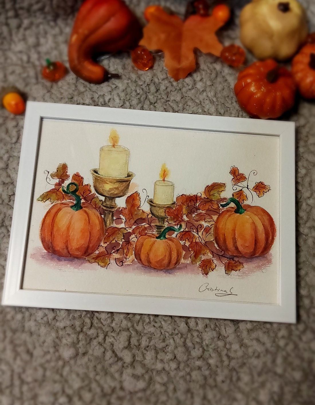 Ilustratie masa cu dovleci - arte vizuale și accesorii  - grafică, ilustrație - alte desene - Artynos.ro