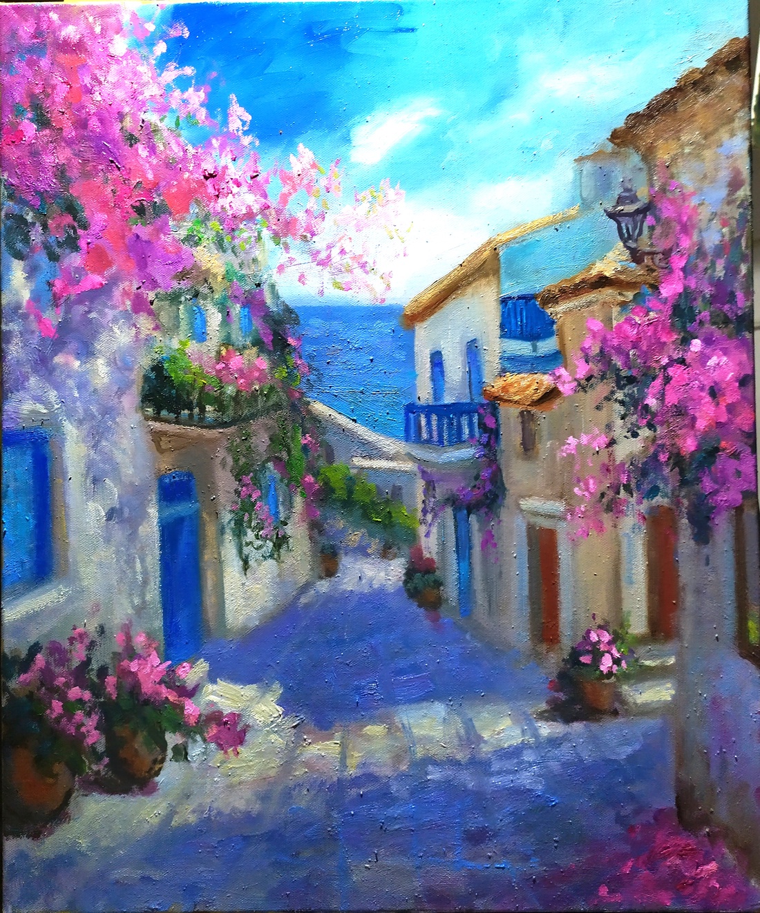Pictură ulei Kalimera - arte vizuale și accesorii - picturi - pictură în ulei - Artynos.ro Pictură ulei Kalimera - arte vizuale și accesorii - picturi - pictură în ulei - Artynos.ro