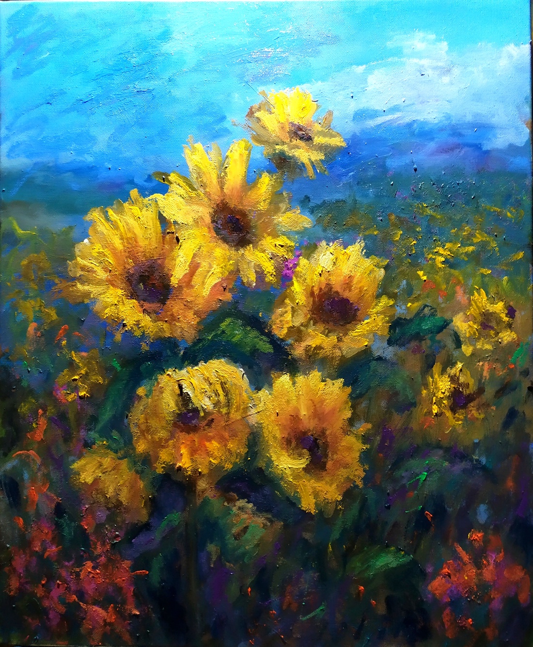 Pictură ulei, Sora soarelui -  - Artynos.ro