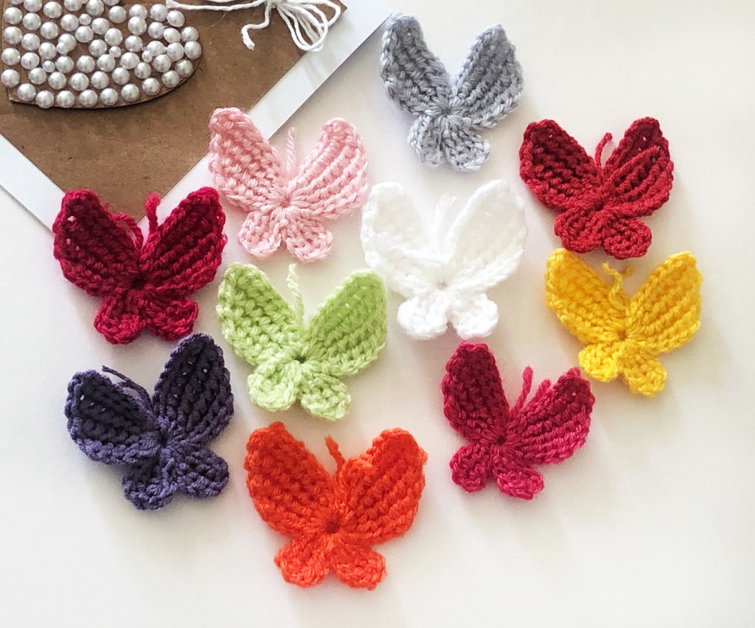 Fluturi crosetati - accessorii și unelte - accesorii decorative - alte accesorii - Artynos.ro Fluturi crosetati - accessorii și unelte - accesorii decorative - alte accesorii - Artynos.ro