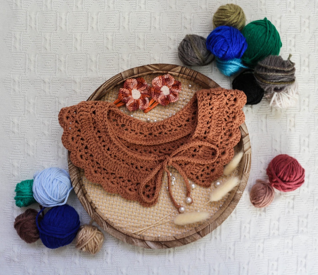 Set guleraș și agrafe asortate - iz de toamnă  - îmbrăcăminte și modă - accesorii păr - accesorii de păr - Artynos.ro