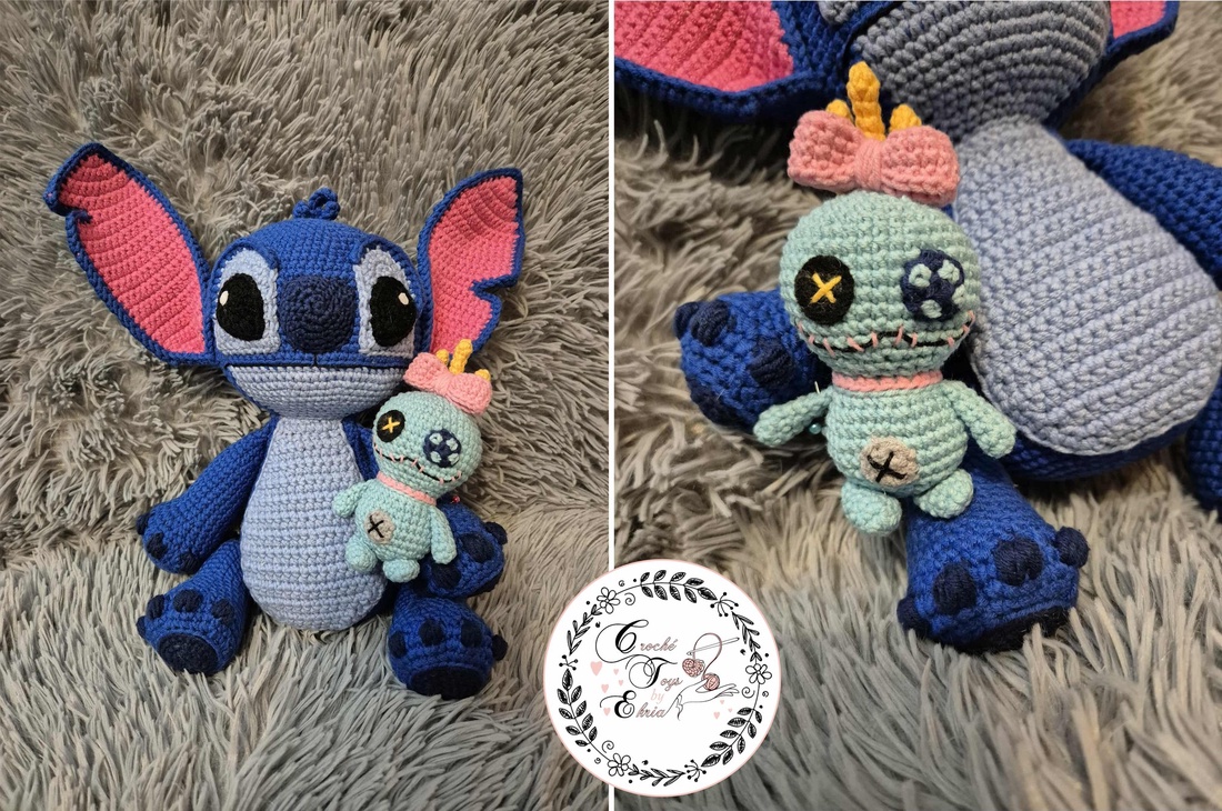 Stitch crosetat  - jucării și echipamente pentru copii - plușuri - personaje de basm din pluș - Artynos.ro