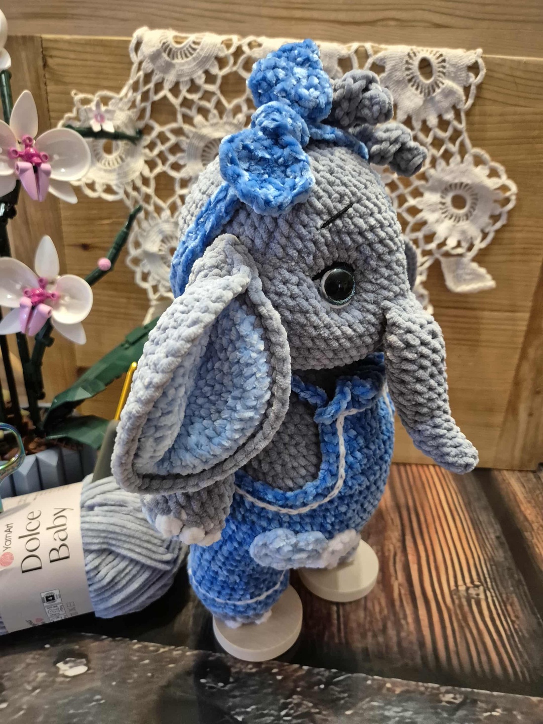 Elefantel crosetat - jucării și echipamente pentru copii - plușuri - elefant de pluș - Artynos.ro