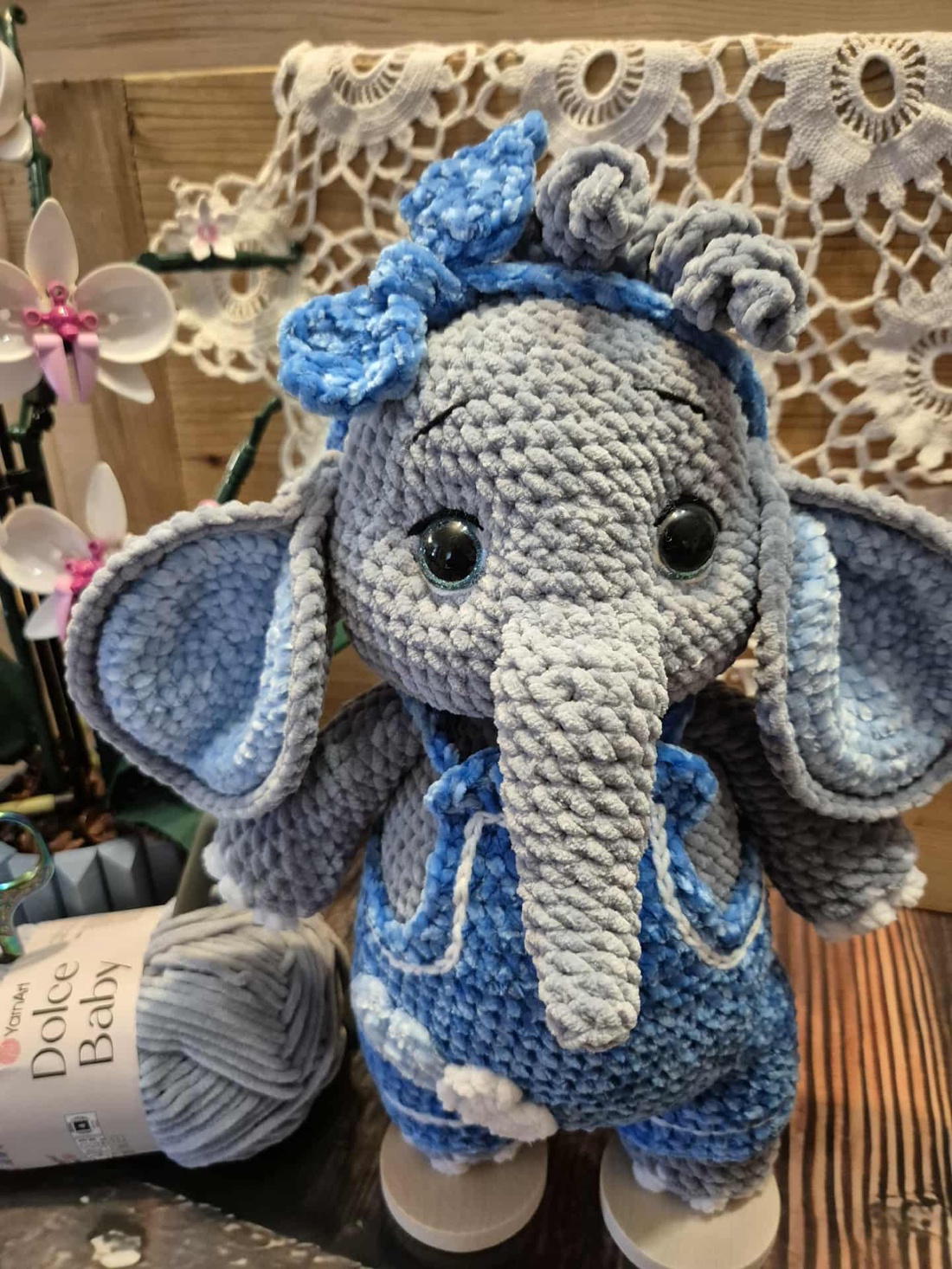 Elefantel crosetat - jucării și echipamente pentru copii - plușuri - elefant de pluș - Artynos.ro