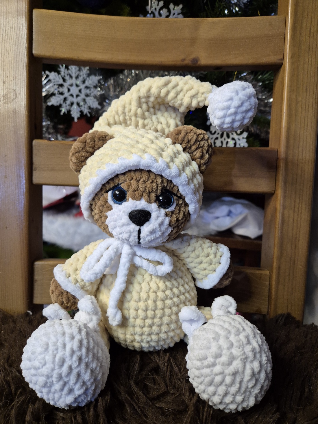 Ursuleț croșetat handmade - jucării și echipamente pentru copii - plușuri - ursuleț de pluș - Artynos.ro