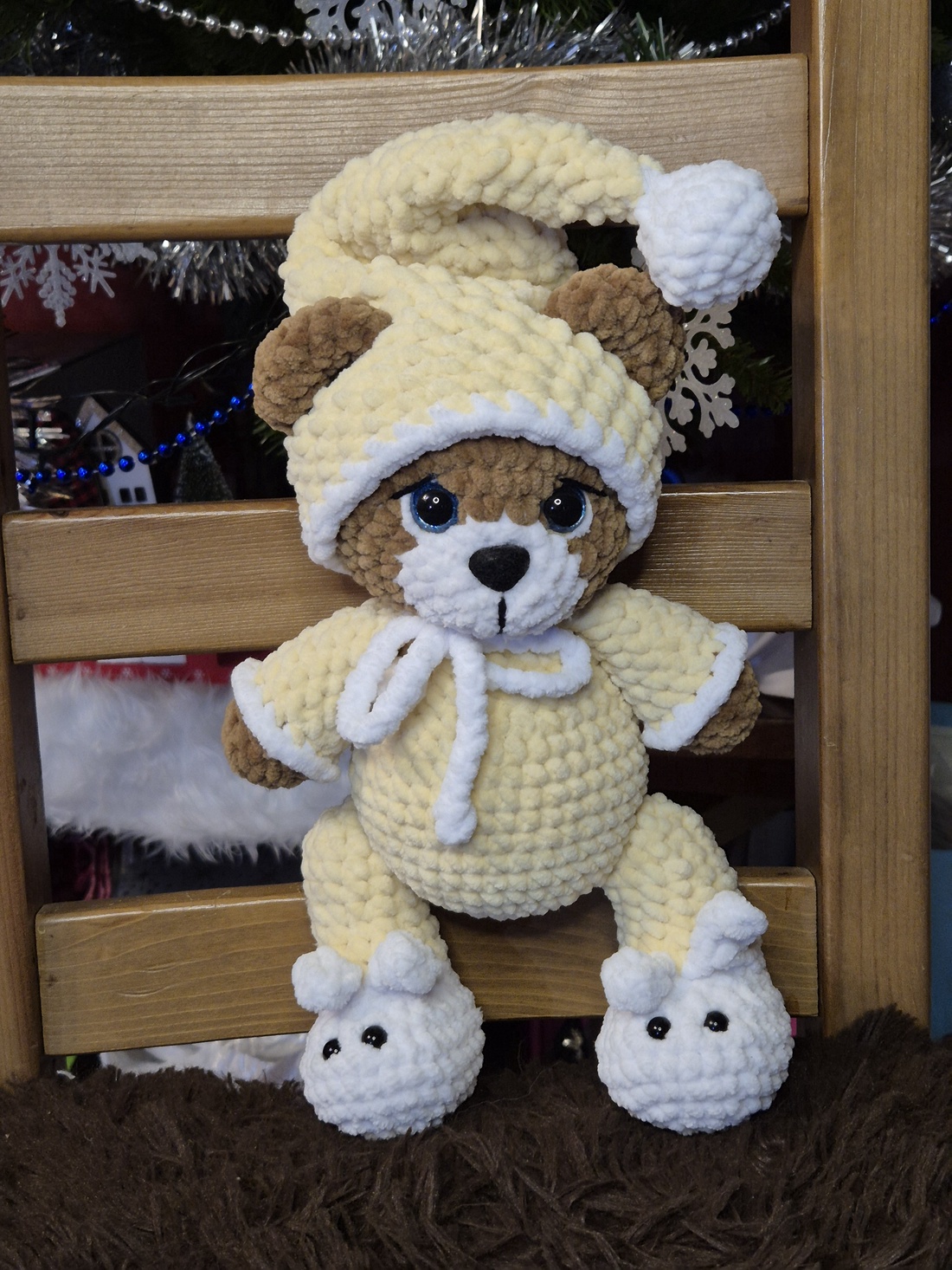 Ursuleț croșetat handmade - jucării și echipamente pentru copii - plușuri - ursuleț de pluș - Artynos.ro