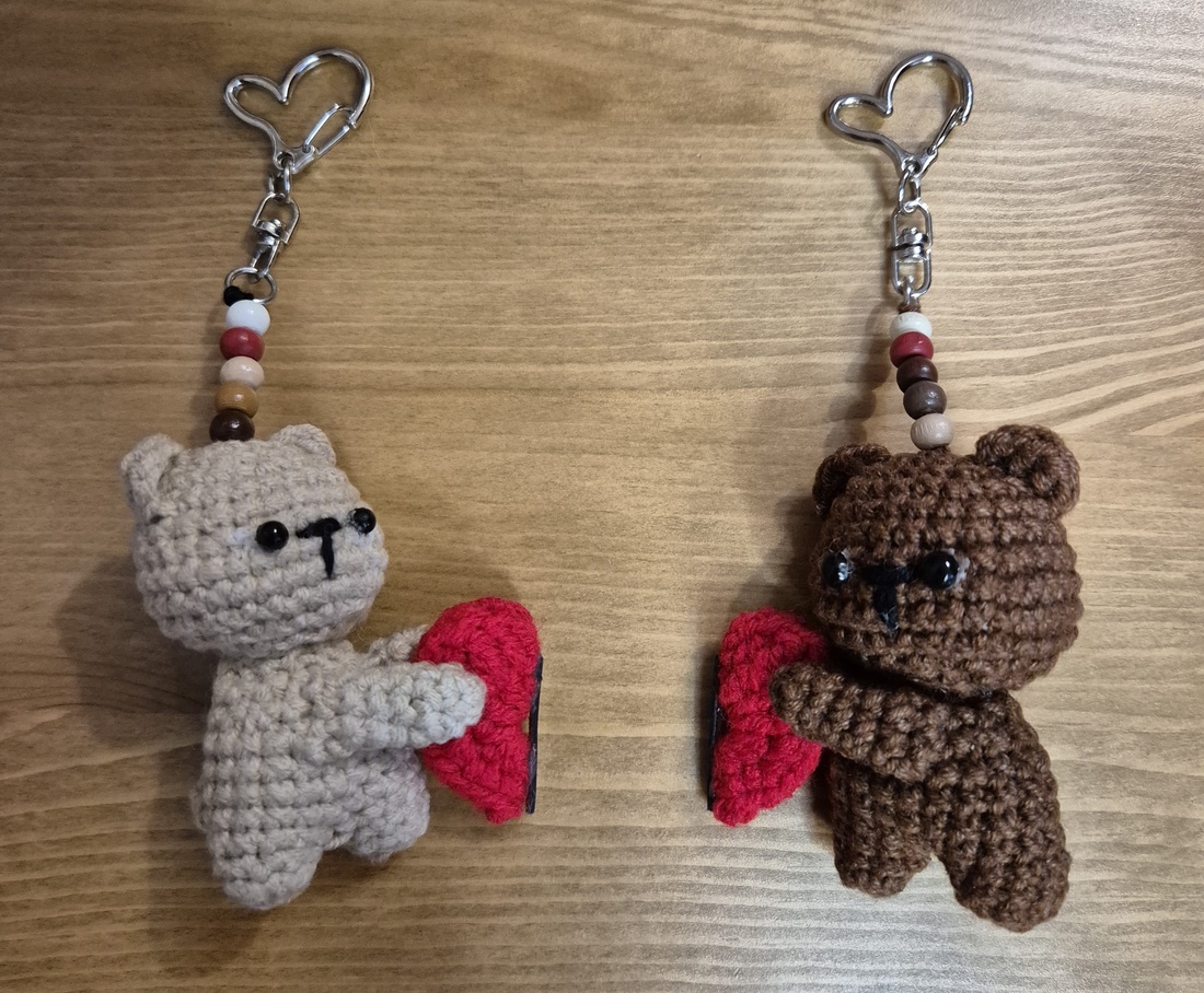 Set de ursuleți � inimă magnetică - genți și portofele - accesorii genți - breloc - Artynos.ro