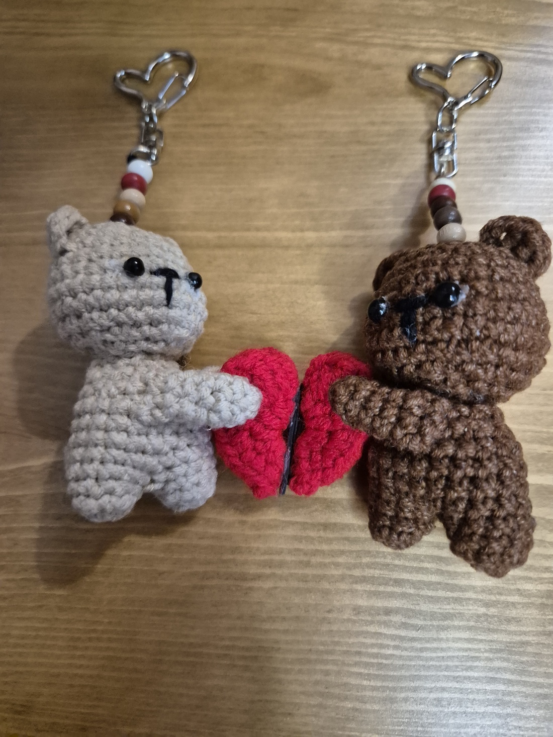 Set de ursuleți � inimă magnetică - genți și portofele - accesorii genți - breloc - Artynos.ro