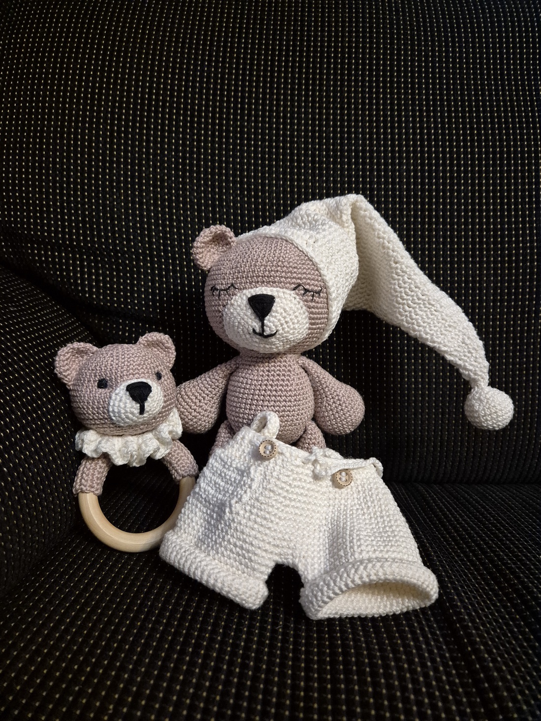 Set Croșetat Manual - Ursuleț Somnuros și Jucărie Dentară - jucării și echipamente pentru copii - plușuri - ursuleț de pluș - Artynos.ro