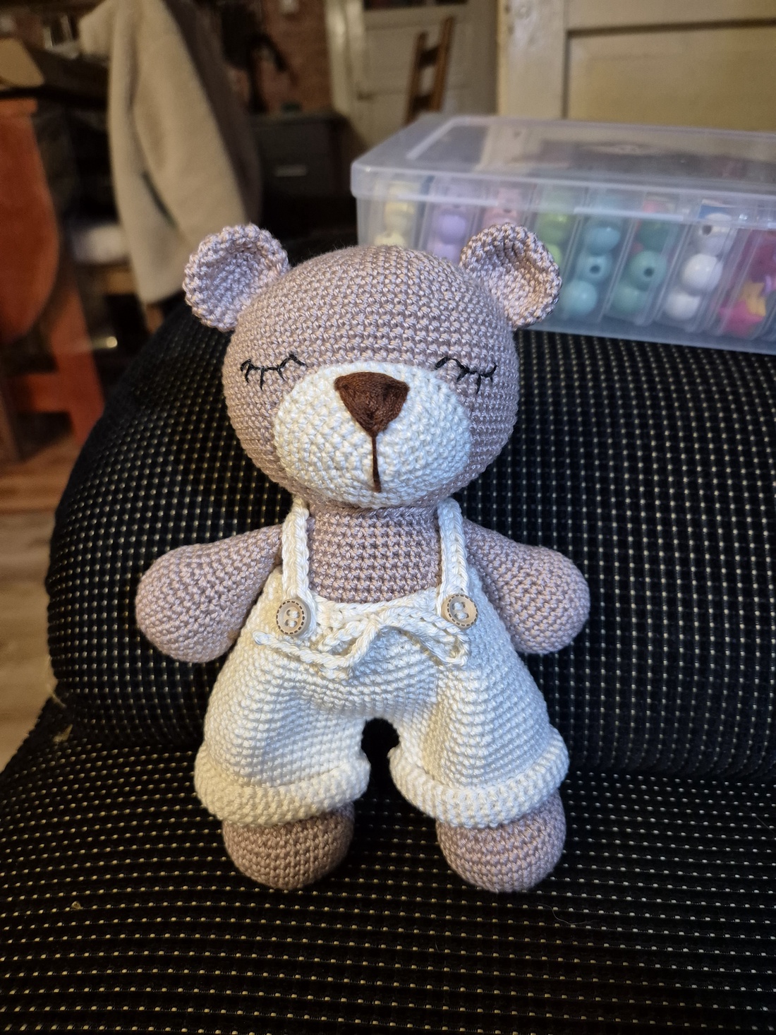 Set Croșetat Manual - Ursuleț Somnuros și Jucărie Dentară - jucării și echipamente pentru copii - plușuri - ursuleț de pluș - Artynos.ro