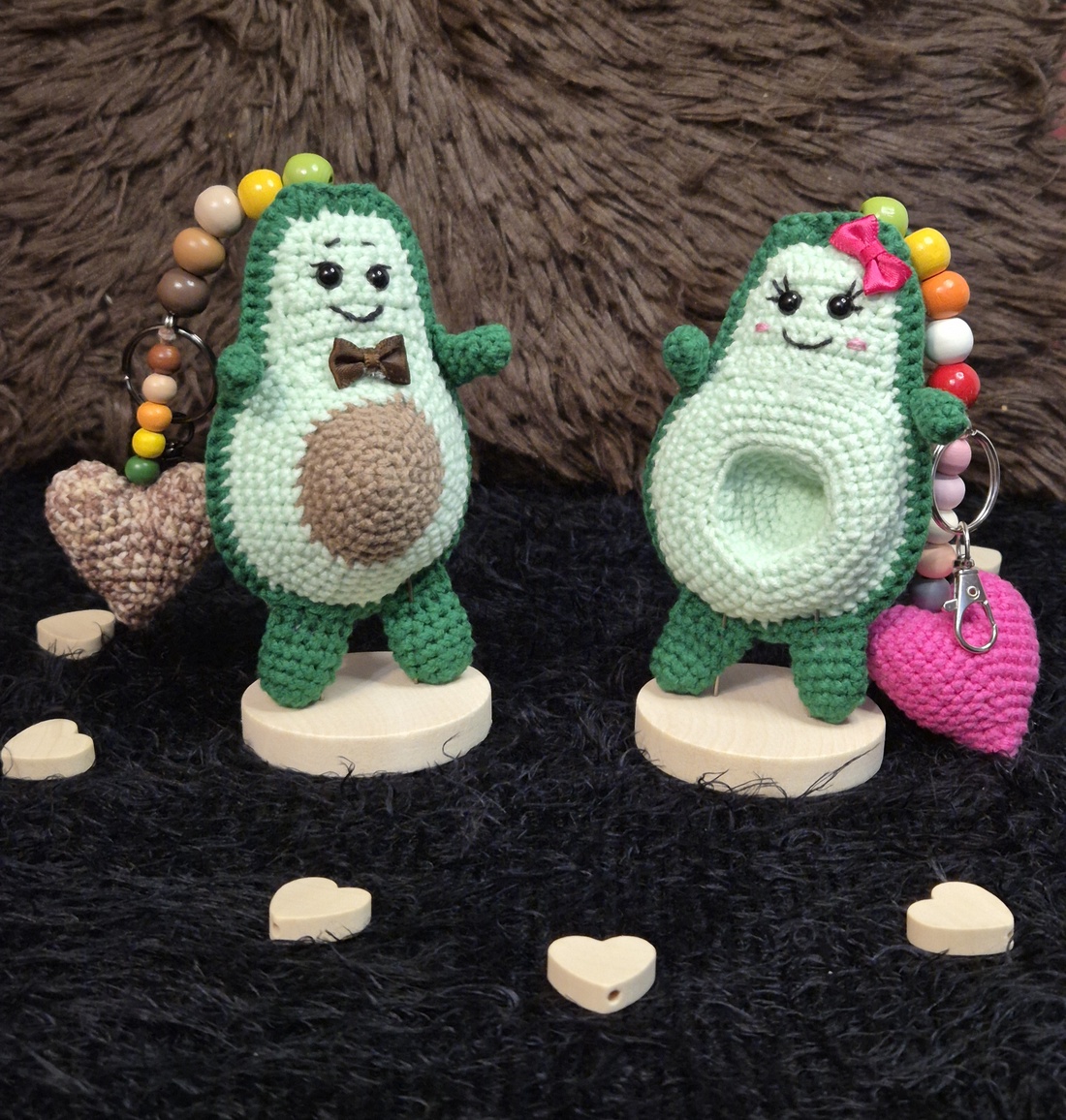 Set brelocuri avocado în pereche - genți și portofele - accesorii genți - breloc - Artynos.ro