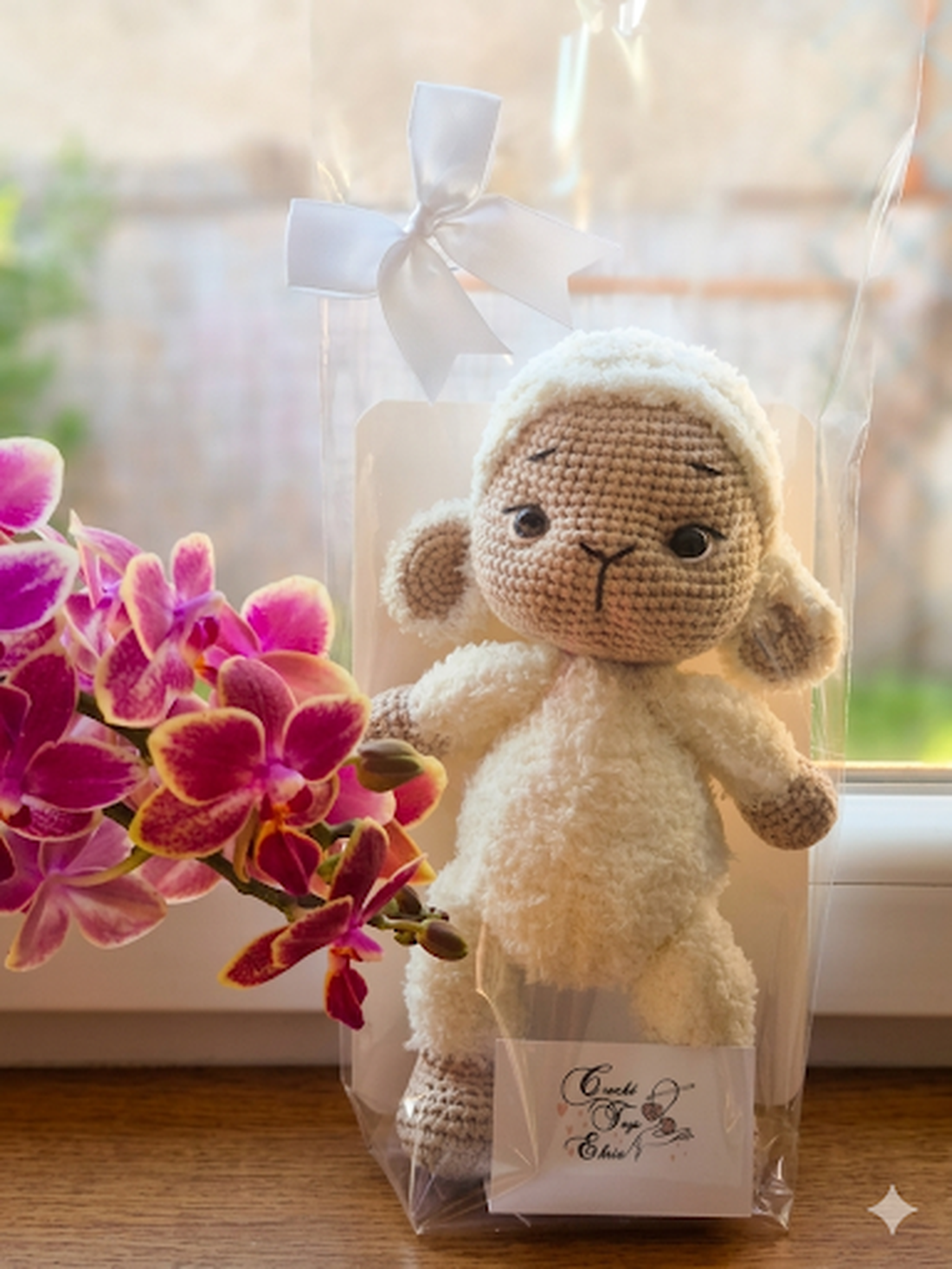 Mielusel baby crosetat - jucării și echipamente pentru copii - plușuri - miel de pluș - Artynos.ro