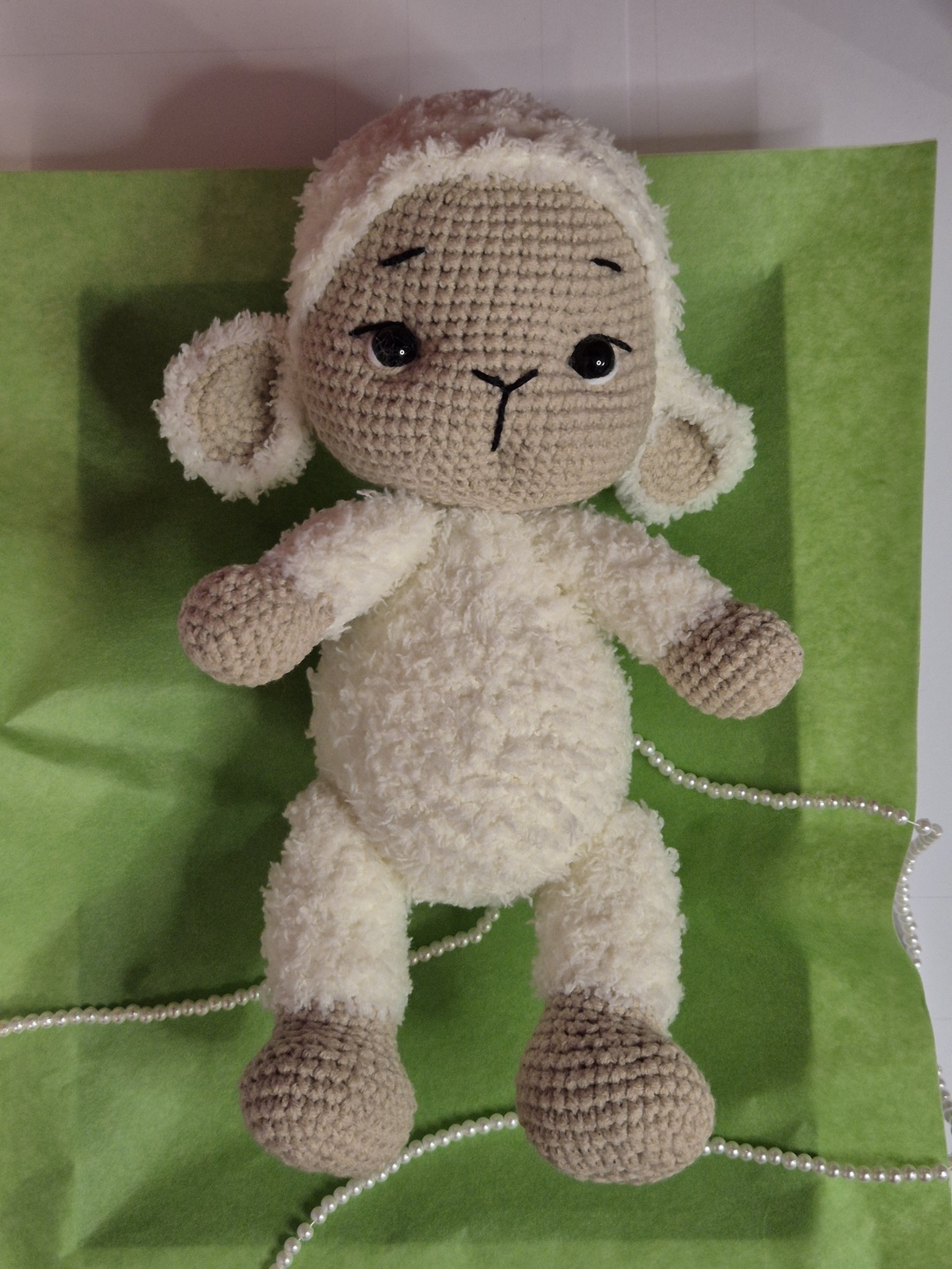 Mielusel baby crosetat - jucării și echipamente pentru copii - plușuri - miel de pluș - Artynos.ro