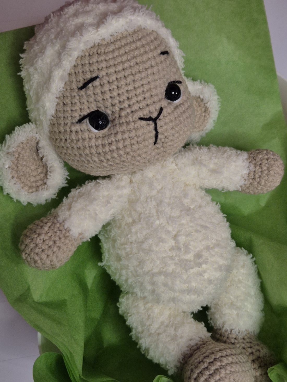 Mielusel baby crosetat - jucării și echipamente pentru copii - plușuri - miel de pluș - Artynos.ro
