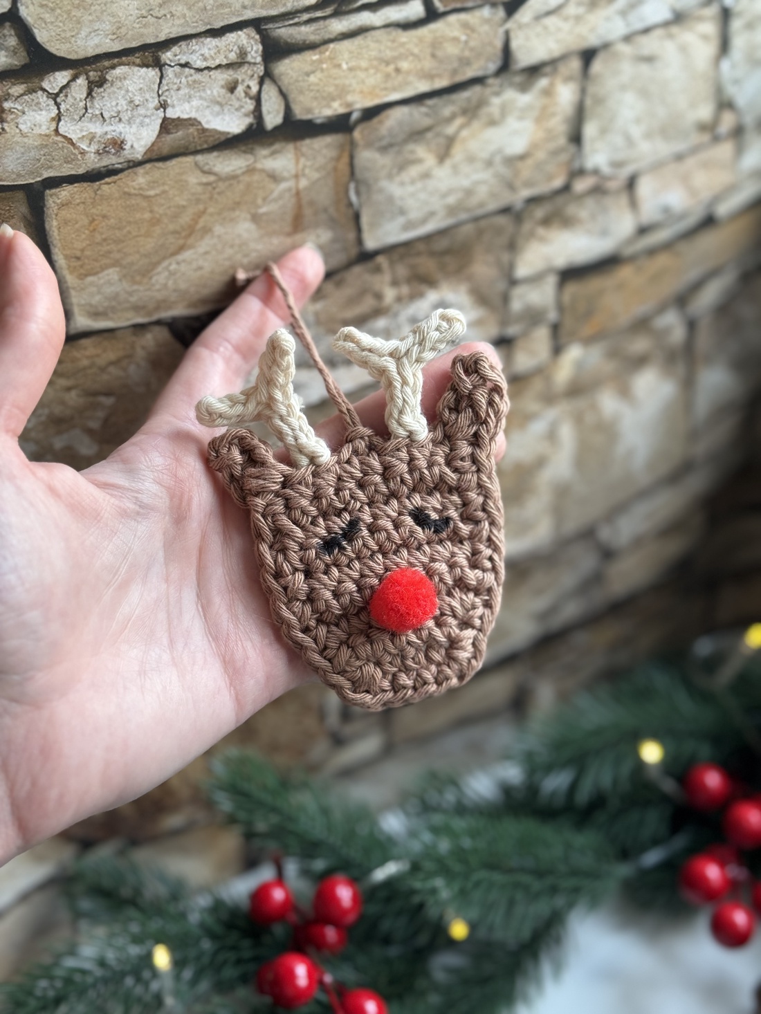 Ornament pentru brad Ren Rudoplh - crăciun - decorațiuni de crăciun de casă - globuri de crăciun - Artynos.ro