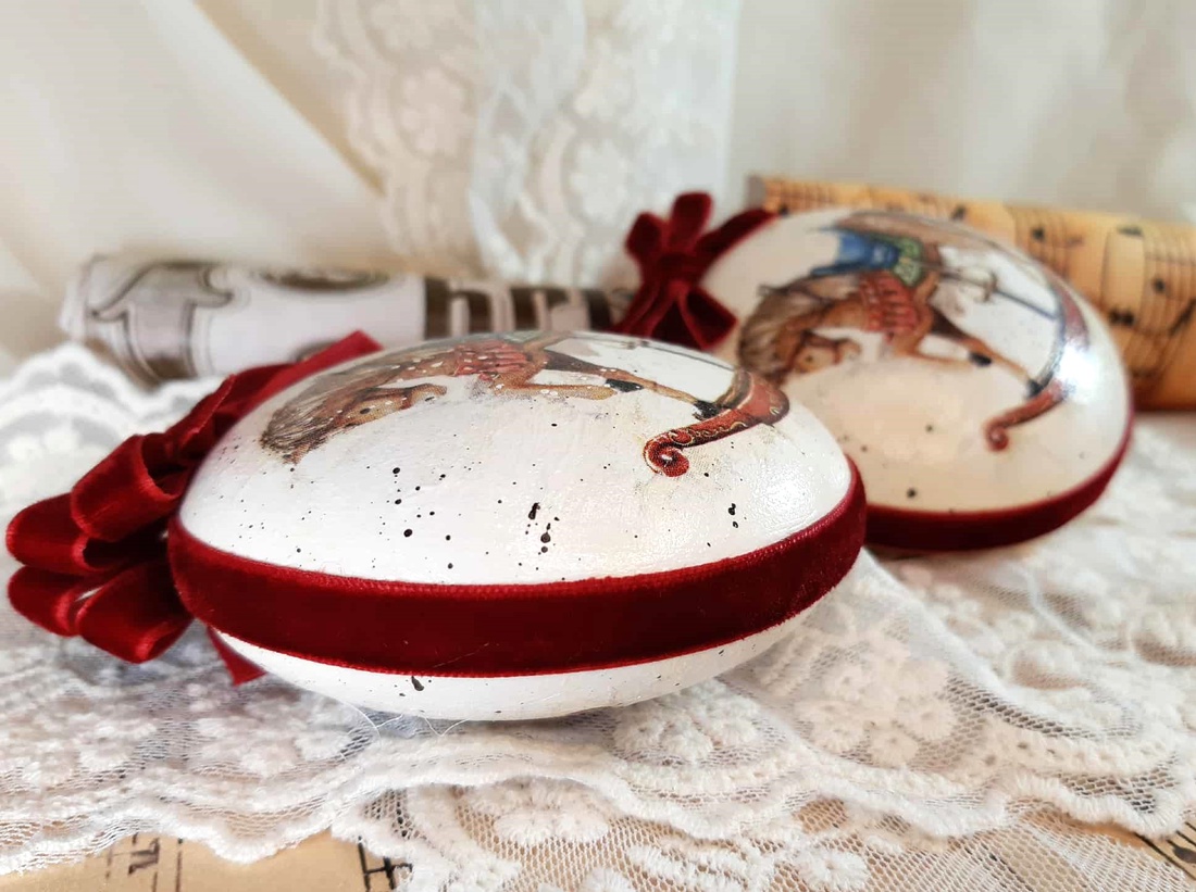 Calutul balansoar - decoratiune pentru bradul de Craciun - crăciun - decorațiuni de crăciun de casă - globuri de crăciun - Artynos.ro