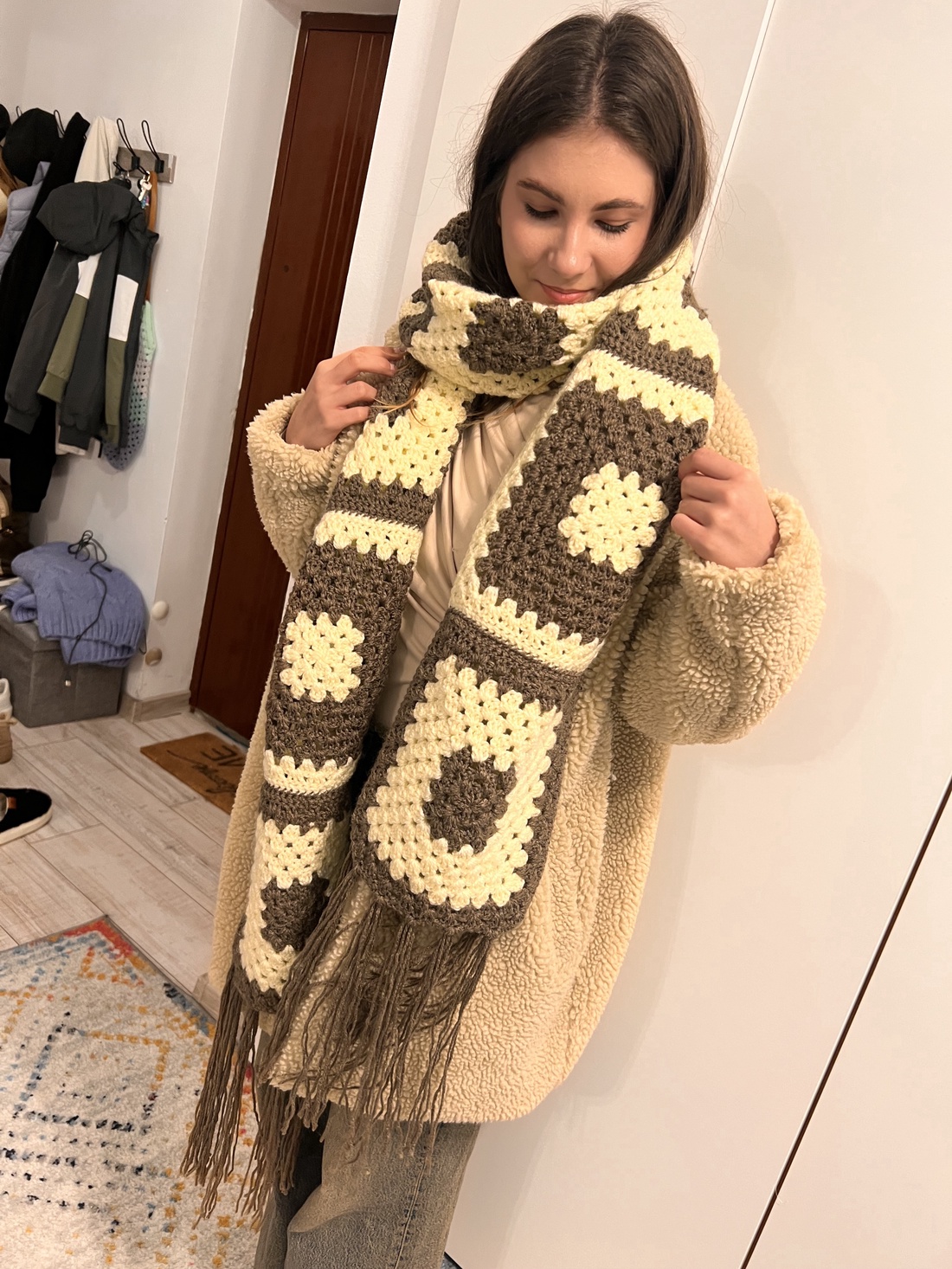 Fular din patrate 1 - îmbrăcăminte și modă - eșarfe, pălării, fularuri - bandă pentru cap - Artynos.ro