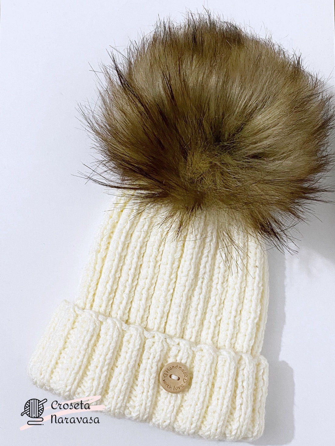 Caciula tricotata crem - îmbrăcăminte și modă - eșarfe, pălării, fularuri - căciulă - Artynos.ro