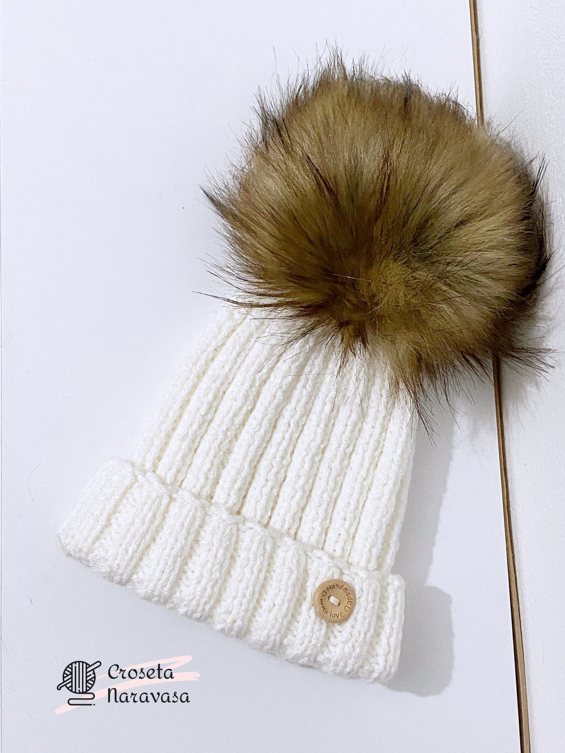 Caciula tricotata crem - îmbrăcăminte și modă - eșarfe, pălării, fularuri - căciulă - Artynos.ro