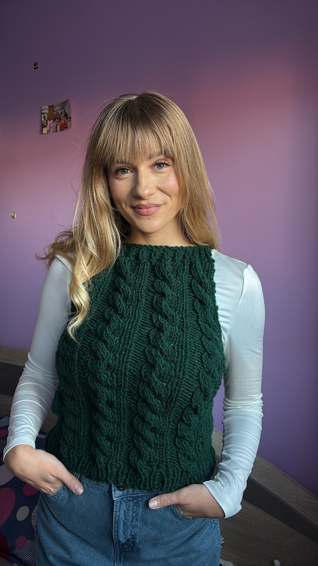 Vesta tricotata - îmbrăcăminte și modă - haine damă - vestă femei - Artynos.ro