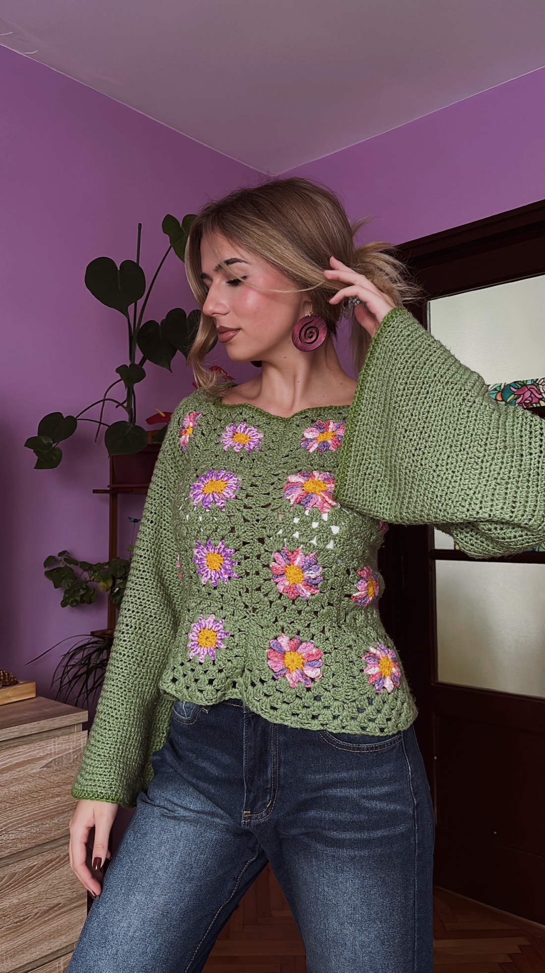 Bluza cu flori - îmbrăcăminte și modă - haine damă - bluze damă - Artynos.ro