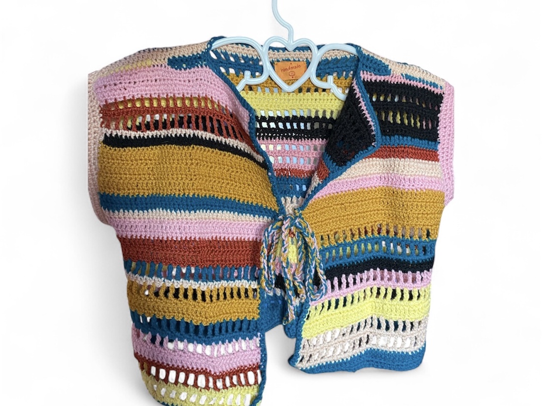 Vesta colorata - îmbrăcăminte și modă - haine damă - vestă femei - Artynos.ro