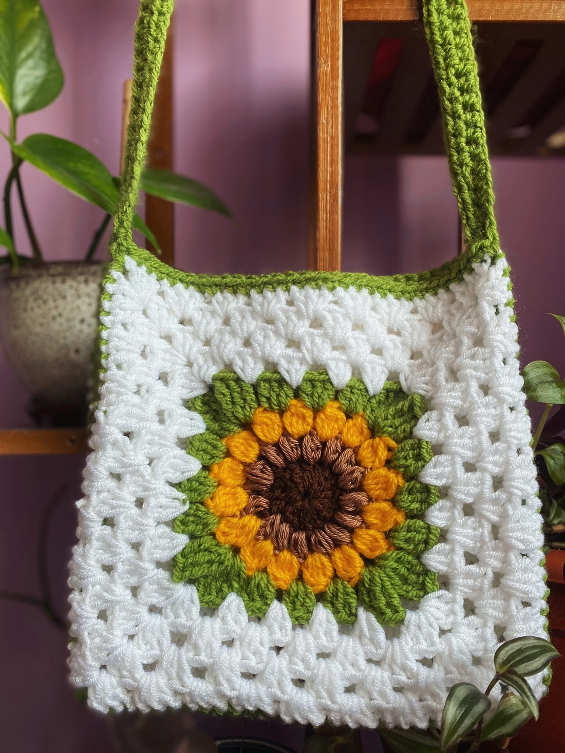 Geanta cu floarea soarelui - genți și portofele - genți de mână și umăr - geantă casual - Artynos.ro