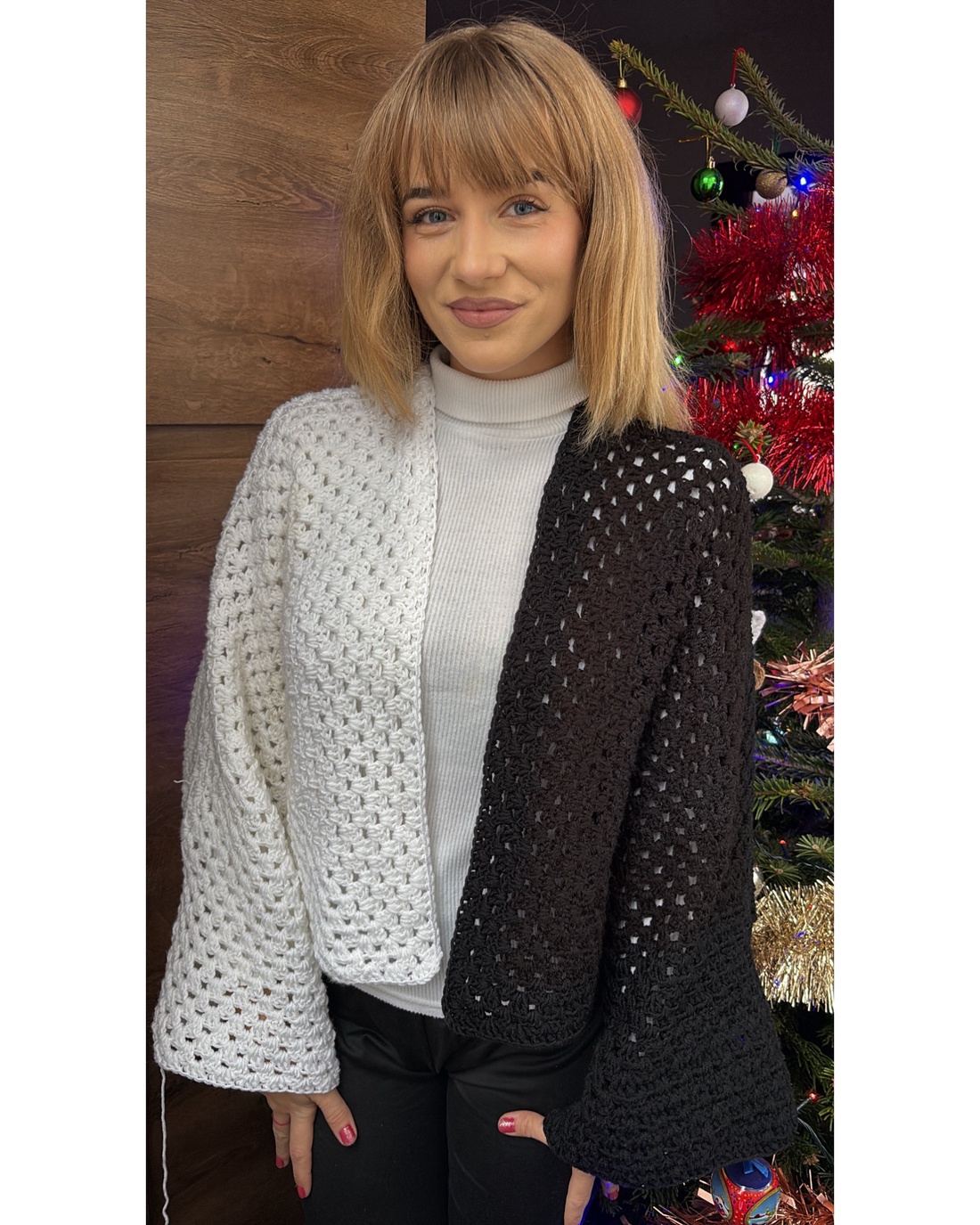 Cardigan crosetat - îmbrăcăminte și modă - haine damă - hanorace, cardigane - Artynos.ro