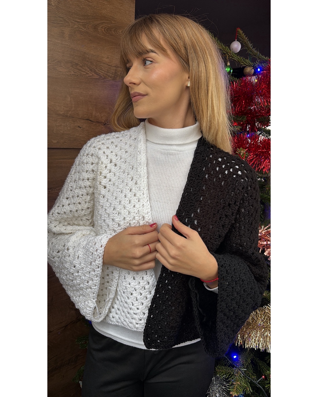 Cardigan crosetat - îmbrăcăminte și modă - haine damă - hanorace, cardigane - Artynos.ro