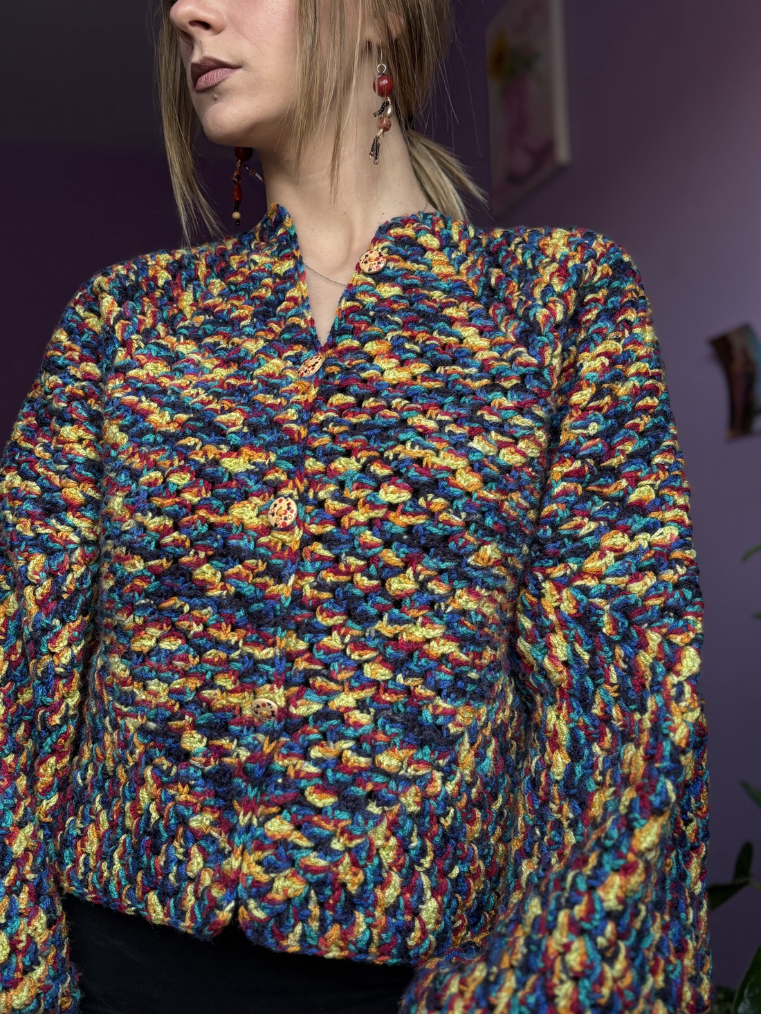 Cardigan colorat - îmbrăcăminte și modă - haine damă - hanorace, cardigane - Artynos.ro