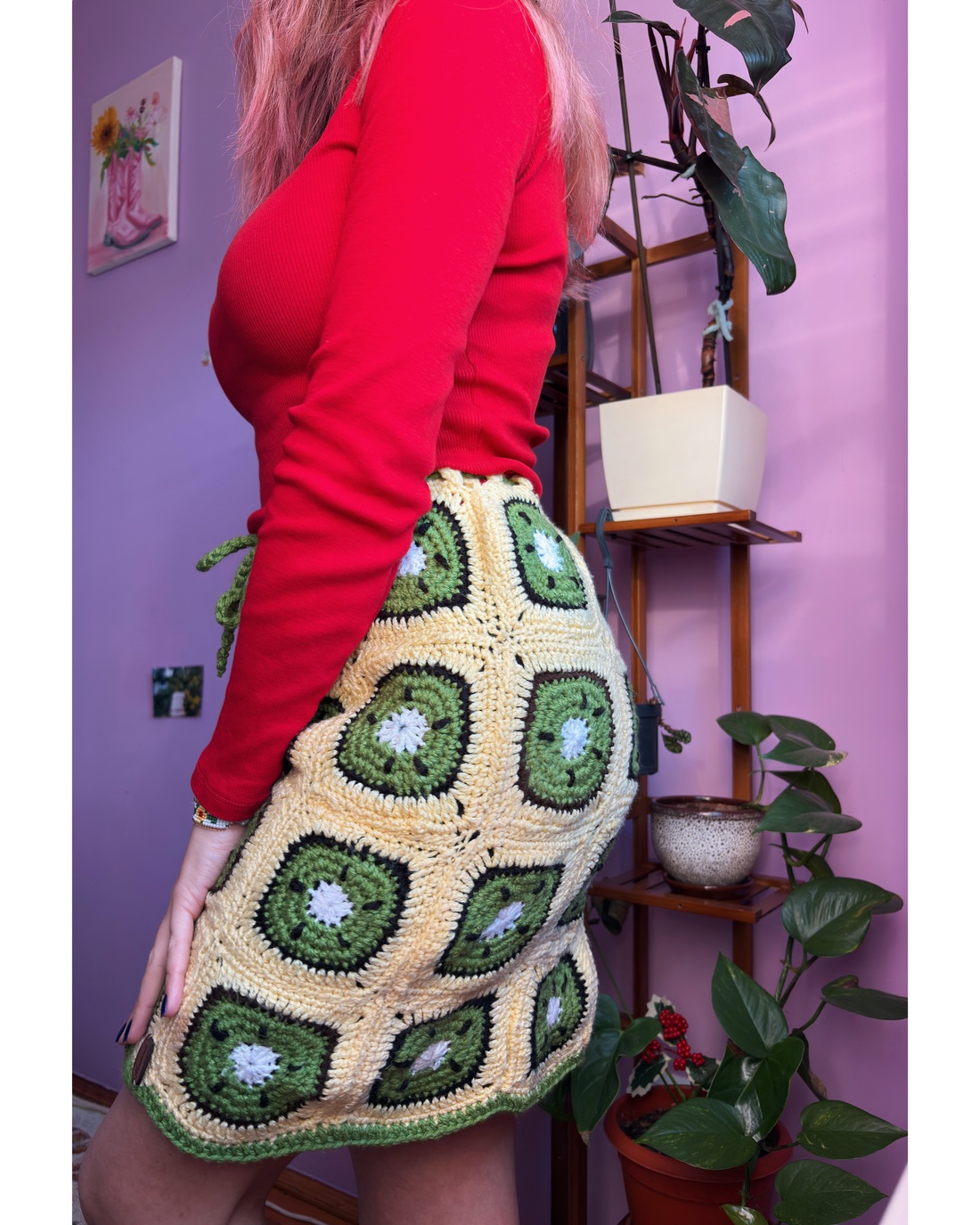 Fustă kiwi - îmbrăcăminte și modă - haine damă - fustă damă - Artynos.ro