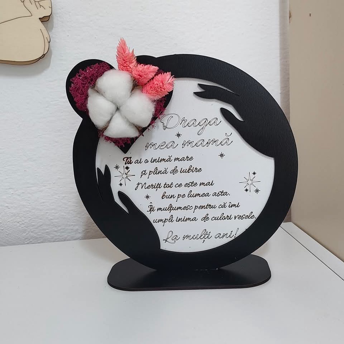 Decorațiune personalizată pt MAMA - casă & stil de viață - accesorii pentru decorat casa - decorațiuni de pereți, decorațiuni suspendate - tablou cu licheni - Artynos.ro