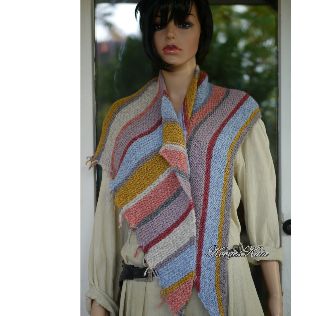 TOAMNA - șal tricotat manual exclusiv din alpaca, șal - îmbrăcăminte și modă - eșarfe, pălării, fularuri - șaluri - Artynos.ro