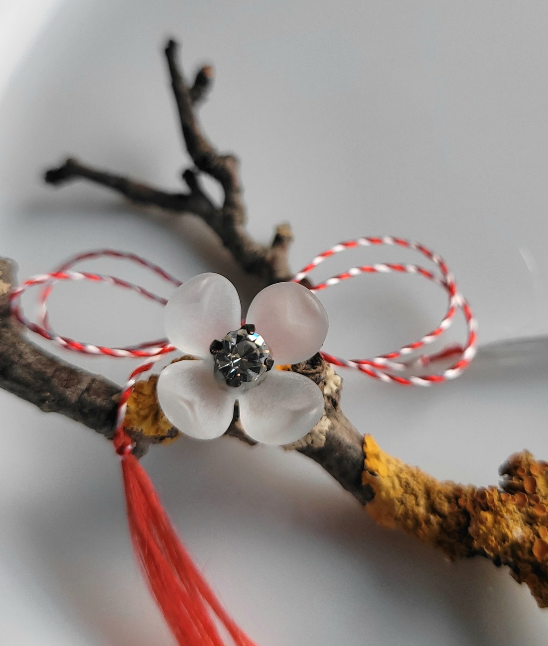 Broșă/Pin/Mărțișor floare cu Swarovski Crystal  - bijuterii - mărțișor - Artynos.ro