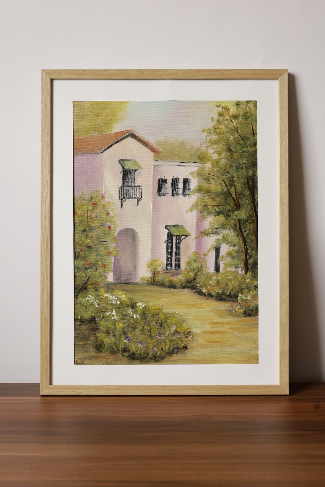 Grădină mediteraneană - arte vizuale și accesorii  - picturi - pictură în ulei - Artynos.ro