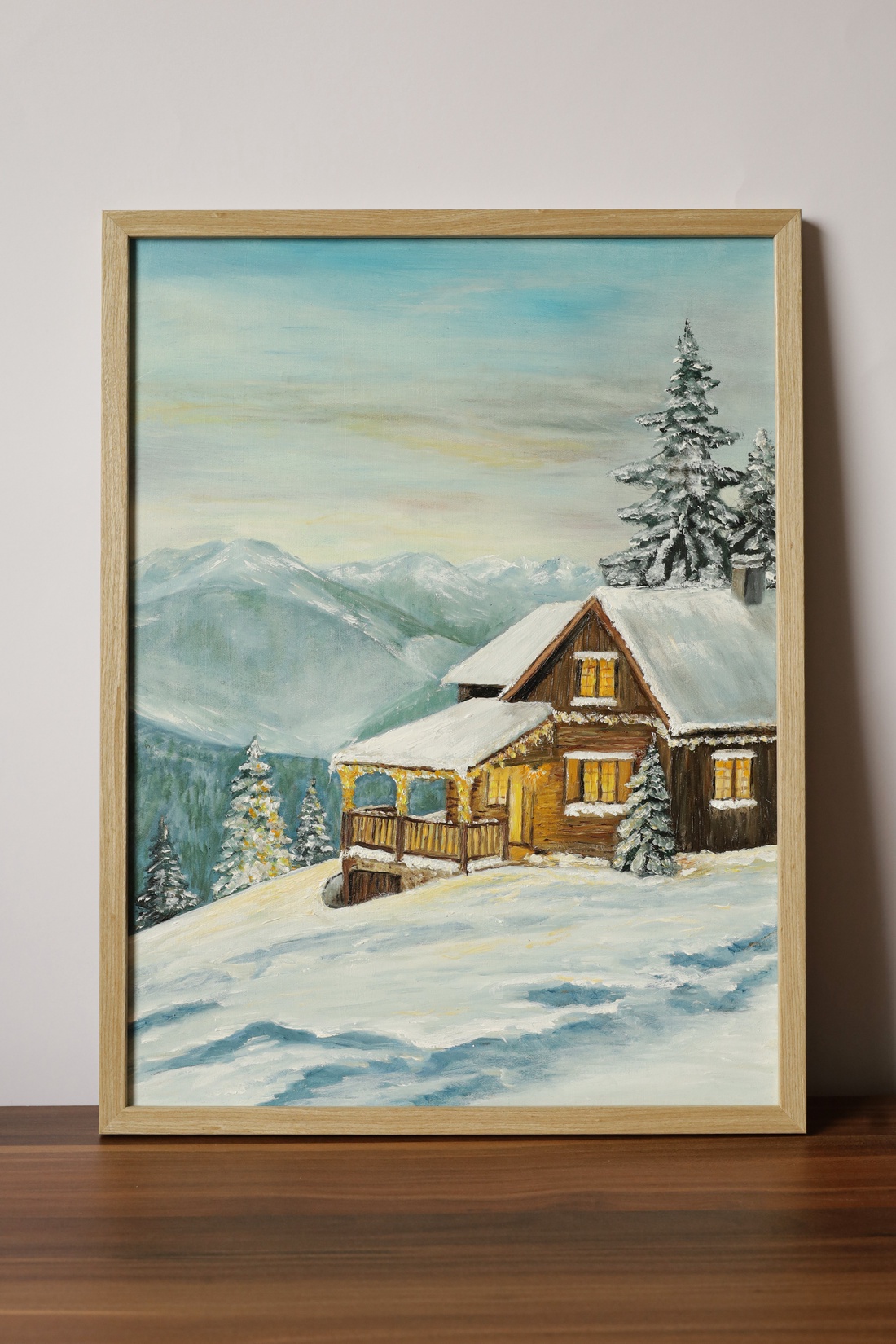 seară de iarnă - arte vizuale și accesorii  - picturi - pictură în ulei - Artynos.ro