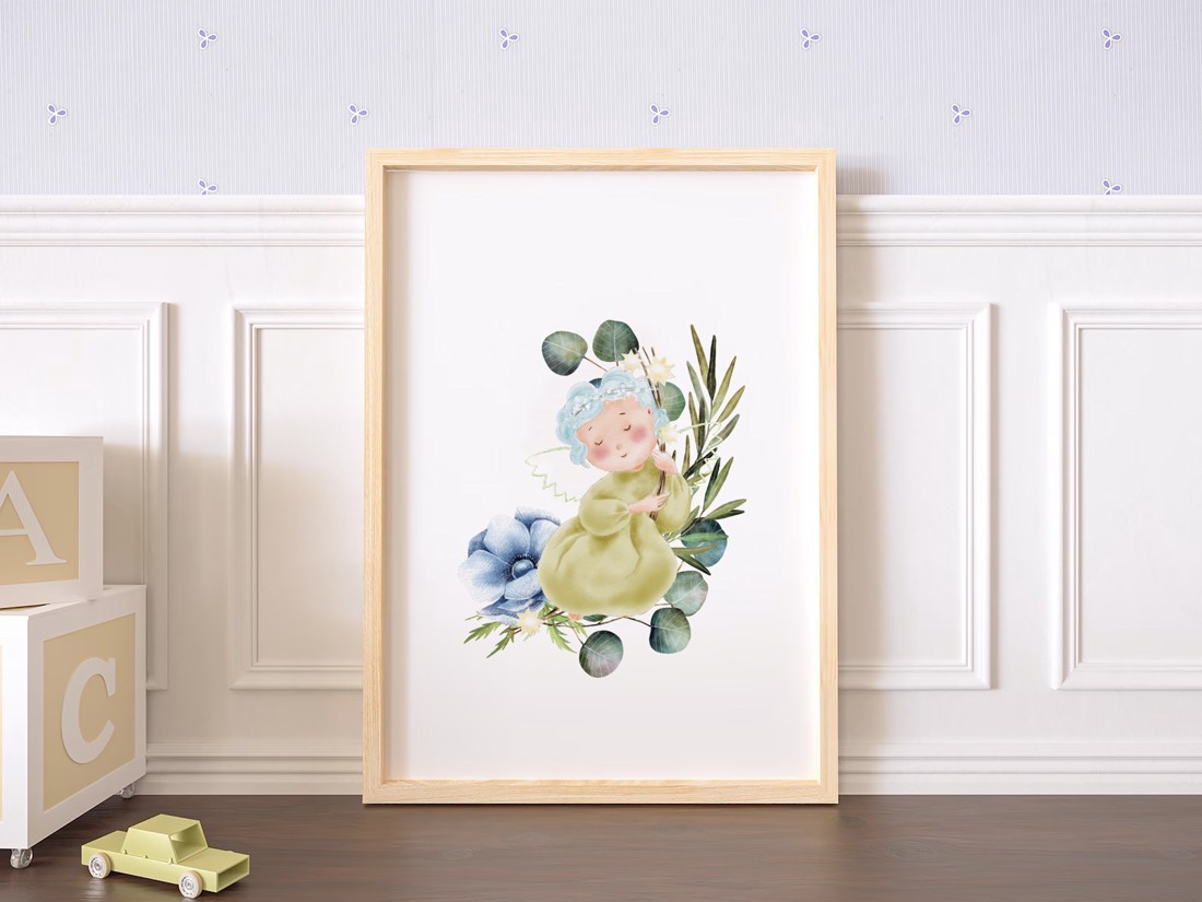 Decal de perete zână de primăvară, poster, decorare cameră copii -  - Artynos.ro