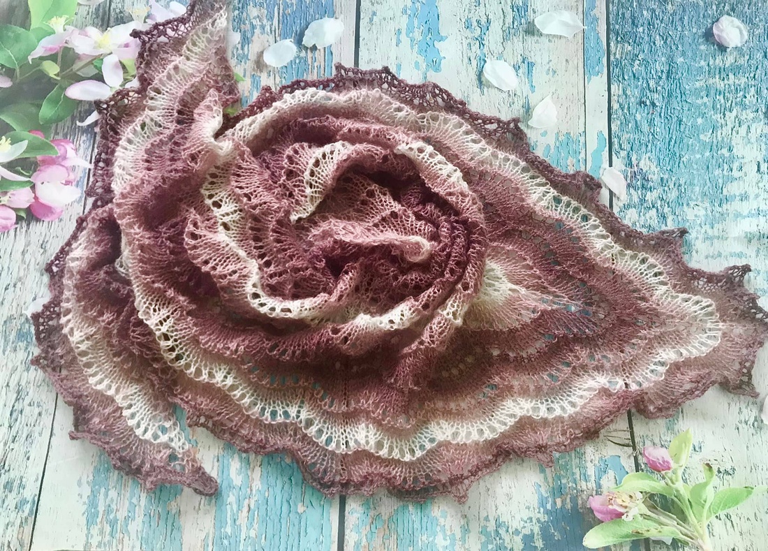 Sal tricotat manual - îmbrăcăminte și modă - eșarfe, pălării, fularuri - șaluri - Artynos.ro