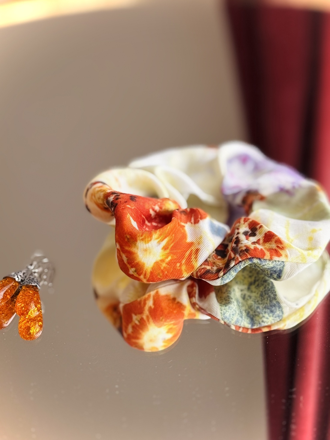 Elastic de păr din mătase vopsită vegetal - îmbrăcăminte și modă - accesorii păr - elastic de păr - Artynos.ro